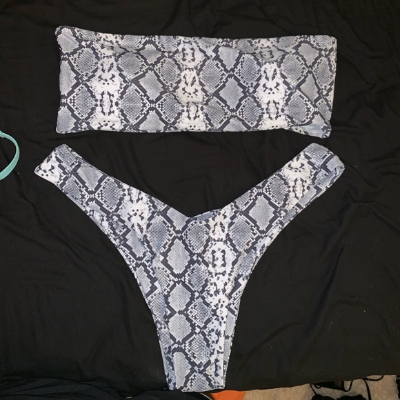 zaful snakeskin bikini